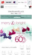 How onehanesplace.com looks like on a mobile device such as an iPhone.