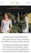 How onehoneyboutique.com looks like on a mobile device such as an iPhone.
