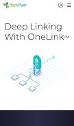 How onelink.me looks like on a mobile device such as an iPhone.