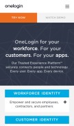 How onelogin.com looks like on a mobile device such as an iPhone.