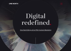 How onenorth.com looks like on a tablet such as an iPad.