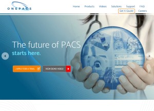 How onepacs.com looks like on a tablet such as an iPad.