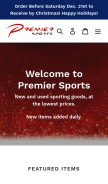 How onepremiersports.com looks like on a mobile device such as an iPhone.