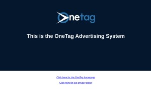 How onetag-sys.com looks like on a tablet such as an iPad.