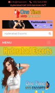 How onetimehyderabadescorts.in looks like on a mobile device such as an iPhone.