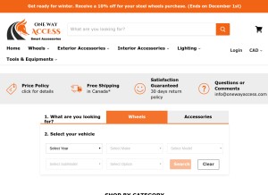 How onewayaccess.com looks like on a tablet such as an iPad.