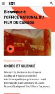How onf.ca looks like on a mobile device such as an iPhone.