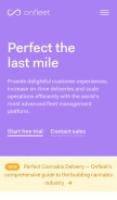 How onfleet.com looks like on a mobile device such as an iPhone.