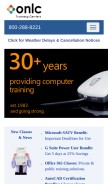 How onlc.com looks like on a mobile device such as an iPhone.