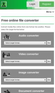 How online-convert.com looks like on a mobile device such as an iPhone.