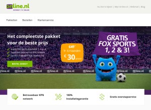 How online.nl looks like on a tablet such as an iPad.