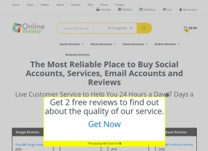 How onlineboostup.com looks like on a tablet such as an iPad.