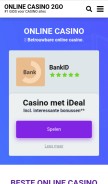 How onlinecasino2go.com looks like on a mobile device such as an iPhone.