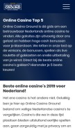 How onlinecasinoground.nl looks like on a mobile device such as an iPhone.