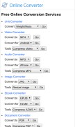 How onlineconverter.com looks like on a mobile device such as an iPhone.