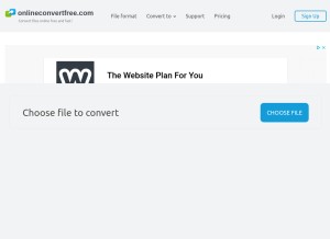 How onlineconvertfree.com looks like on a tablet such as an iPad.