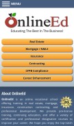 How onlineed.com looks like on a mobile device such as an iPhone.