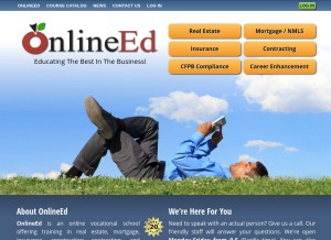 How onlineed.com looks like on a tablet such as an iPad.