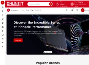 How onlineit.com.np looks like on a tablet such as an iPad.