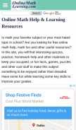 How onlinemathlearning.com looks like on a mobile device such as an iPhone.