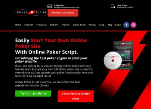 How onlinepokerscript.com looks like on a tablet such as an iPad.