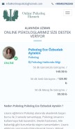How onlinepsikologhizmeti.com looks like on a mobile device such as an iPhone.