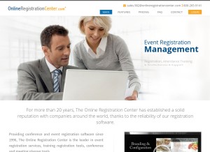How onlineregistrationcenter.com looks like on a tablet such as an iPad.