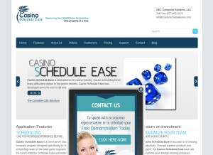 How onlineschedule.com looks like on a tablet such as an iPad.
