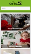 How onlinesewingmachine.com looks like on a mobile device such as an iPhone.