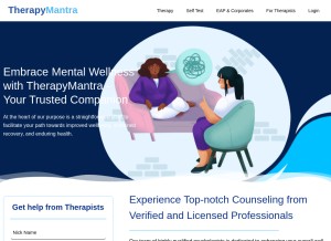 How onlinetherapymantra.com looks like on a tablet such as an iPad.