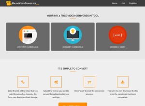 How onlinevideoconverter.com looks like on a tablet such as an iPad.