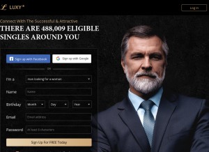 How onluxy.com looks like on a tablet such as an iPad.