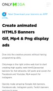 How onlymega.com looks like on a mobile device such as an iPhone.