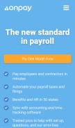 How onpay.com looks like on a mobile device such as an iPhone.