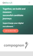 How onrecruit.net looks like on a mobile device such as an iPhone.