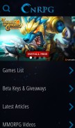 How onrpg.com looks like on a mobile device such as an iPhone.