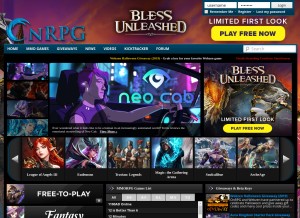 How onrpg.com looks like on a tablet such as an iPad.