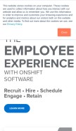 How onshift.com looks like on a mobile device such as an iPhone.