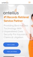 How ontellus.com looks like on a mobile device such as an iPhone.