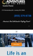 How onthegorge.com looks like on a mobile device such as an iPhone.