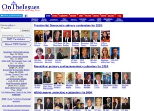 How ontheissues.org looks like on a tablet such as an iPad.