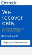 How ontrack.com looks like on a mobile device such as an iPhone.