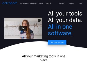 How ontraport.com looks like on a tablet such as an iPad.