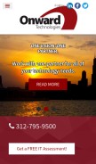 How onwardtek.com looks like on a mobile device such as an iPhone.