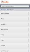 How oodle.com looks like on a mobile device such as an iPhone.