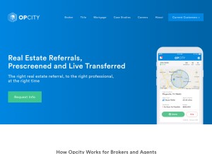 How opcity.com looks like on a tablet such as an iPad.