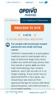 How opdivo.com looks like on a mobile device such as an iPhone.
