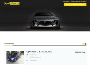 How opelmarket.ro looks like on a tablet such as an iPad.