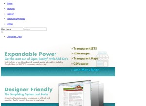 How open-realty.org looks like on a tablet such as an iPad.