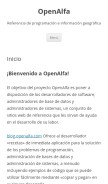 How openalfa.com looks like on a mobile device such as an iPhone.